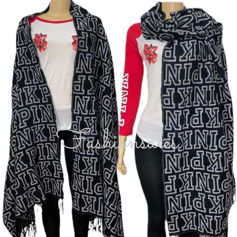 Victorias Secret PINK Cozy Blanket Large Scarf - Picture 7 of 7